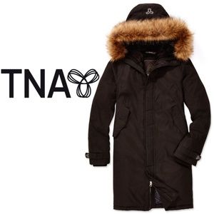 TNA Black Aspen Winter Jacket With Fur Hood
